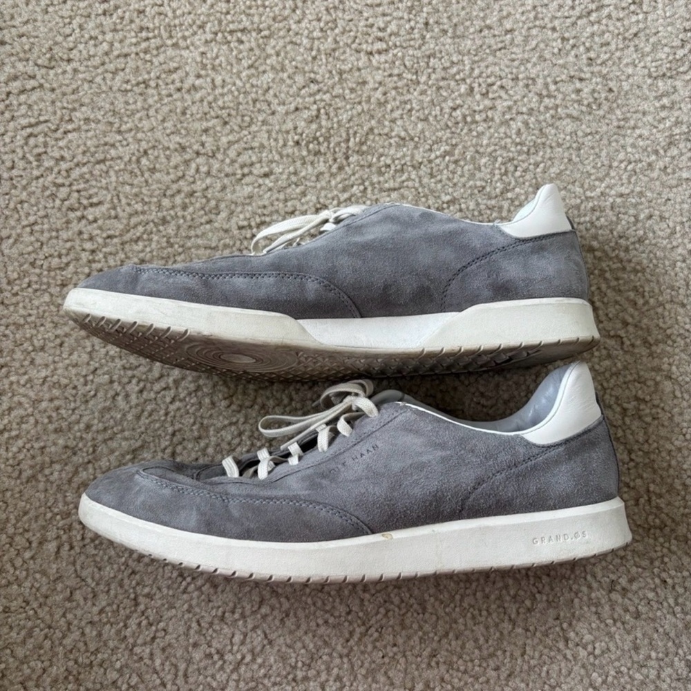 Cole Haan Grand Pro Men's Gray and White Lace Up Sneakers Size 13